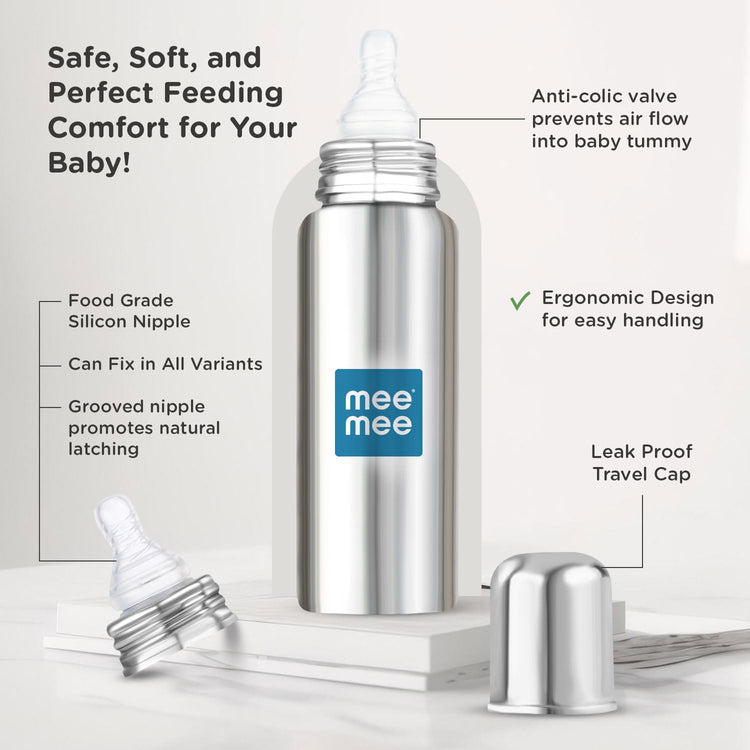 Mee Mee Baby Steel Feeding Bottle
