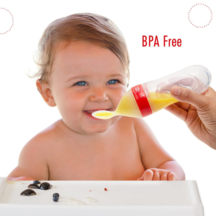 Mee Mee Squeezy Silicone Spoon Food Feeder for Babies