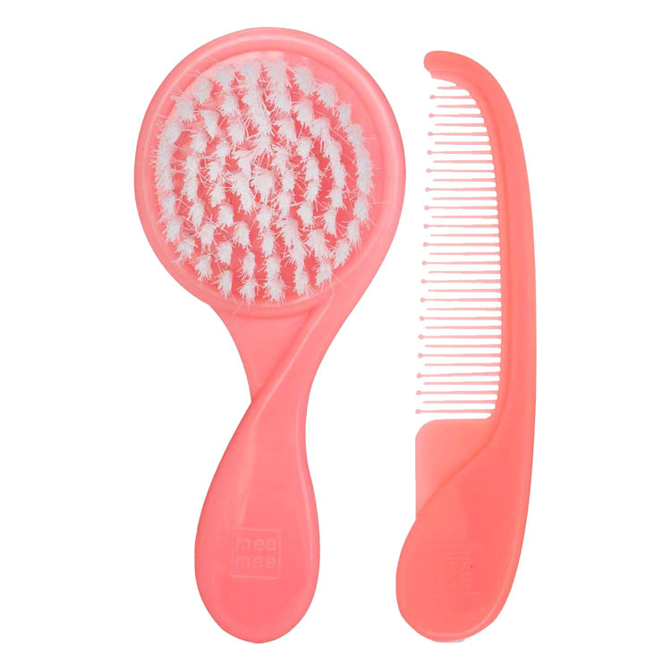 Mee Mee Easy Grip Soft Bristled Comb & Brush Set