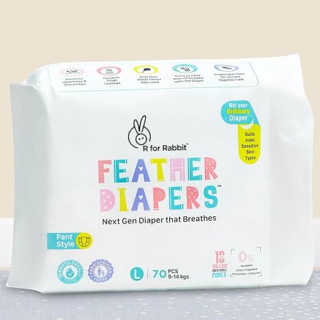R for Rabbit Premium Feather Diaper for Baby