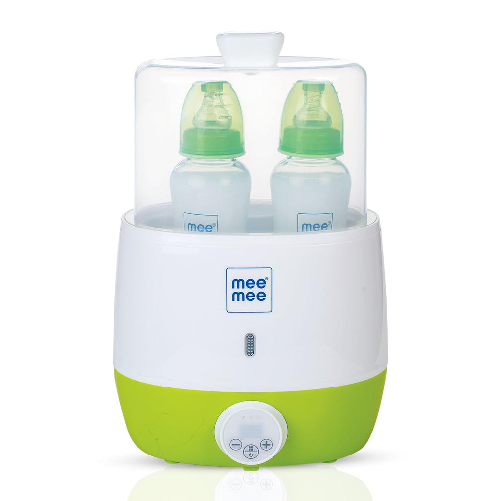 Mee Mee 3 in 1 Digital Sterilizer (2 Bottle Capacity, 6 Min Cycle) | Quick & Effective Sterilization for Bottles, Nipples