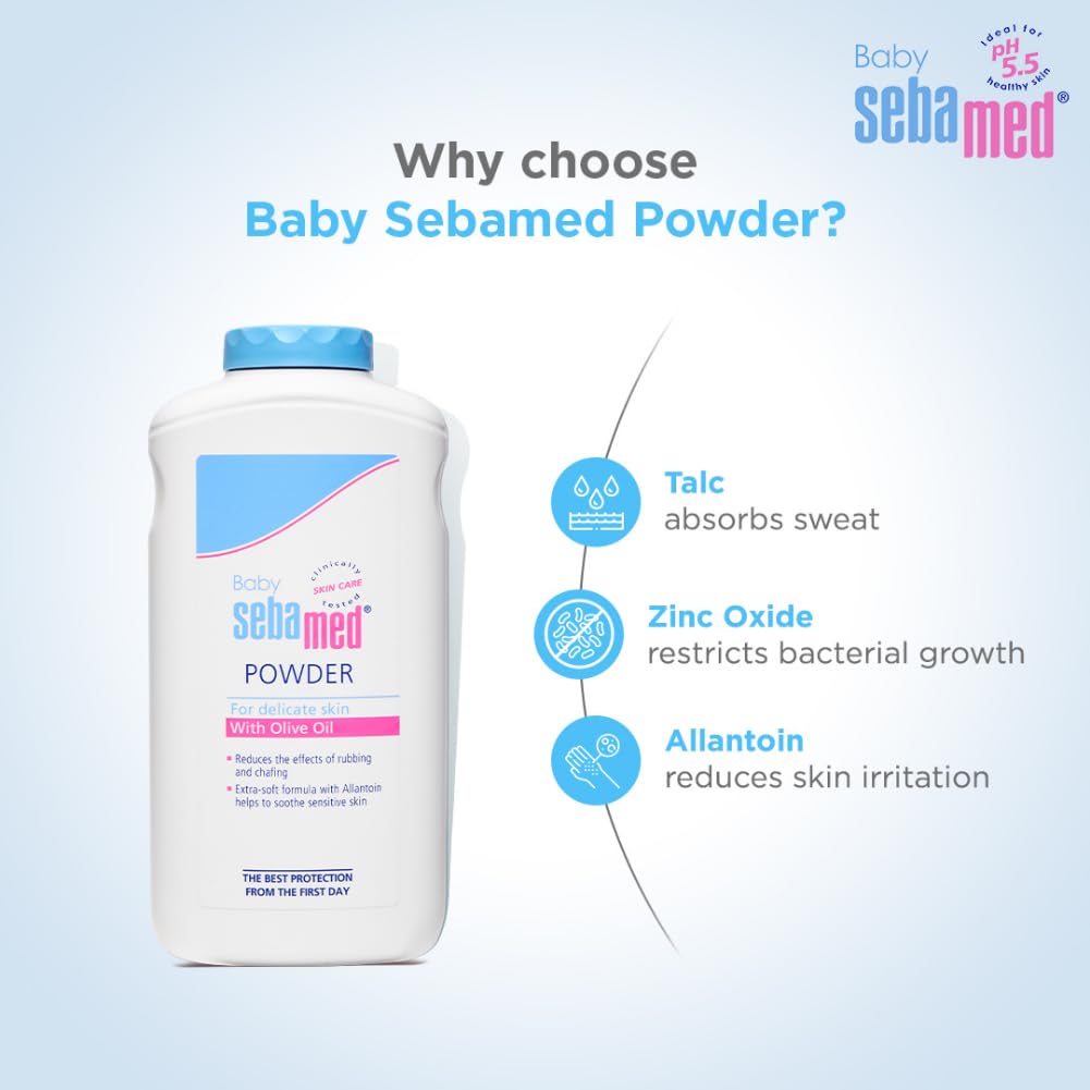 Sebamed Baby Powder 200 gm/Keeps newborn’s skin fresh