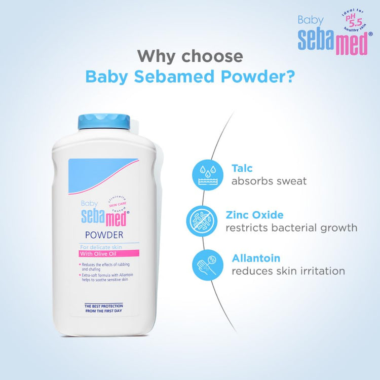 Sebamed Baby Powder 200 gm/Keeps newborn’s skin fresh