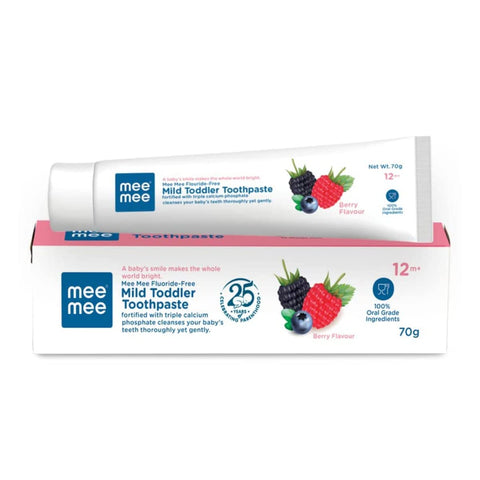 Mee Mee Fluoride-Free Baby Tooth Paste for Kids & Toddler(Berry, Pack of 1)