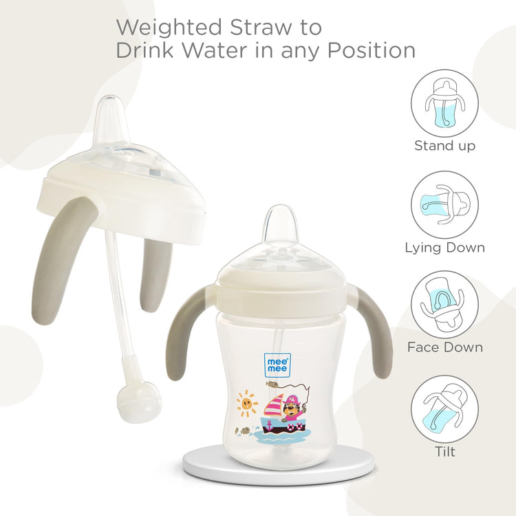 Mee Mee straw Sipper Cup with Soft Silicone Straw for Baby | Sippy Cup for Toddlers