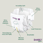 Bambo Nature Premium Baby Diapers - Large Size (7-14 Kgs), 24 Count