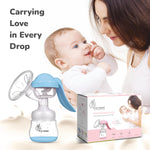 R for Rabbit First Feed Cozy Manual Breast Pump for Mothers with 2 Level Suction Adjustment, Soft and Gentle Silica Pad, Anti-Back Flow Compact Design