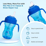 Mee Mee 2 in 1 Sipper Cup with Soft Silicone Spout & Straw for Baby | Sippy Cup for Toddlers