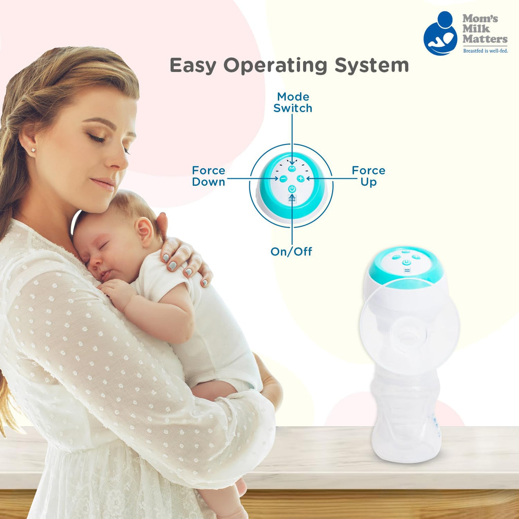 Mee Mee BPA Free Comfort Electrical Breast Pump, Soft silicone breast shield, Soothing Massage function, Easy to Carry and Clean for Nursing & Breast feeding Mothers With Dual Use Mothod