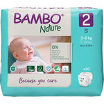 Bambo Nature Premium Baby Diapers - Small Size (3-6 Kgs), 30 Count