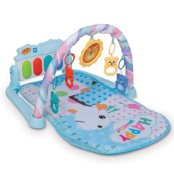 Mee Mee Melody Mat Interactive Playmat & Activity Gym for Babies, Kick & Play Musical Piano Mat with Lights, Hanging Rattle Toys, Tummy Time Baby Play Gym, Soft Padded Non-Slip Baby Activity Mat